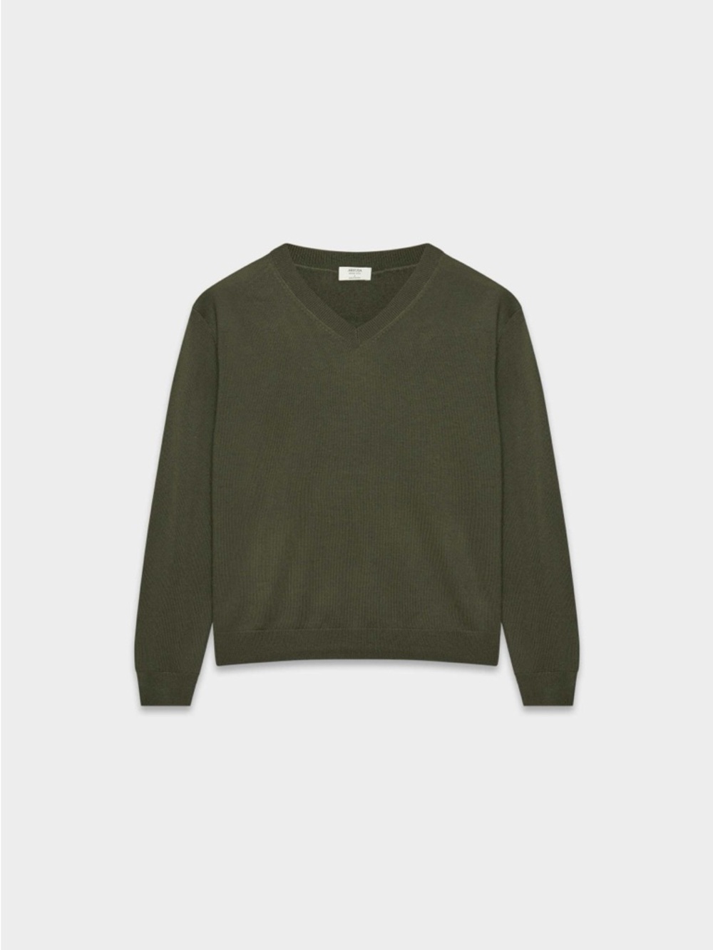 Aritzia | V-Neck Olive Green Merino Wool Knit Sweater | Sz XS (Fits like S/M)